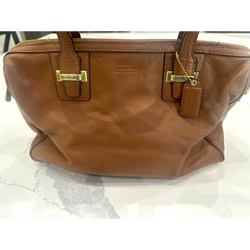 Coach Madison Brown Leather Carryall Tote Satchel Shoulder Bag Style 15226 Hangt